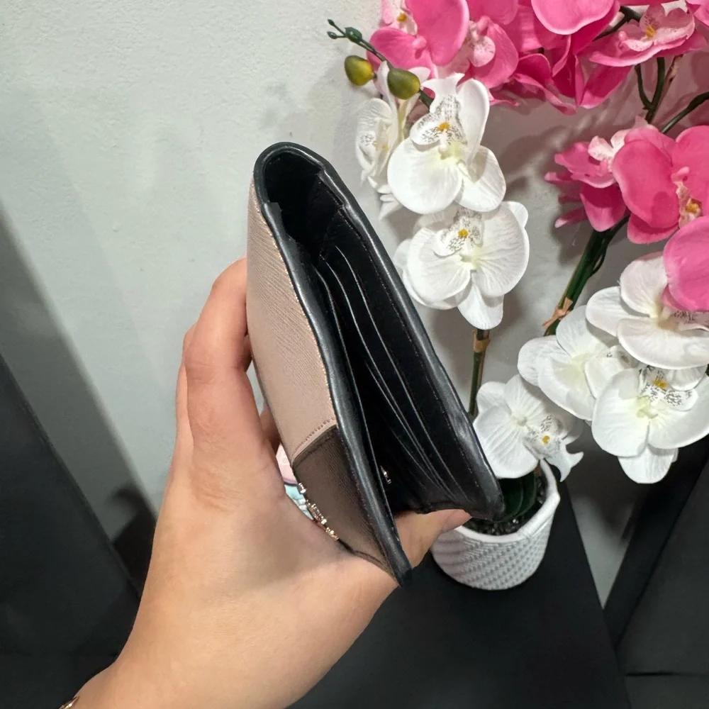 Kate Spade Black and Cream Women's Wallet